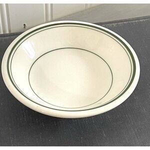 Vintage‎ McNicol China Restaurant Ware Green 3 Stripe 4" Berry Dessert Bowl